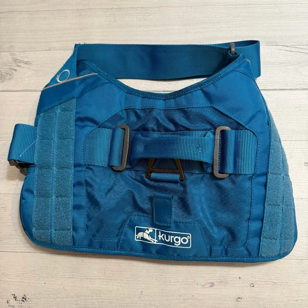 Kurgo RSG Townie Harness Blue and Charcoal‎ Grey size large
